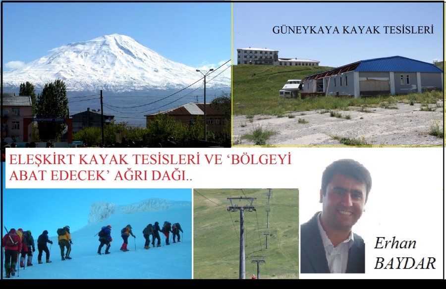 Eleşkirt Güneykaya Kayak Merkezi ve Bölgeyi abat edecek Ağrı Dağı.. -Erhan BAYDAR-