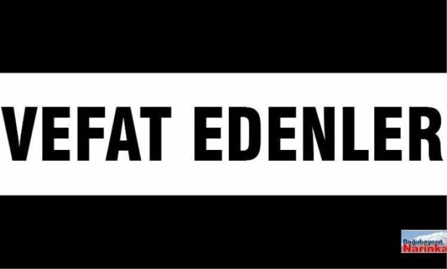DOĞUBAYAZIT VEFAT HABERLERİ