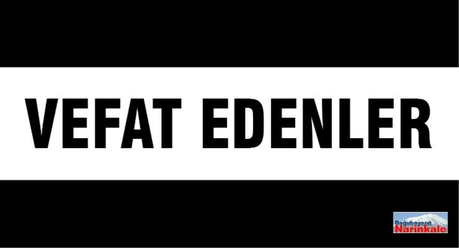 Doğubayazıt Vefat haberleri