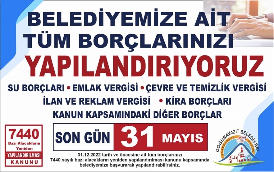 Doğubayazıt Belediyesi Borçların yapılandırılmasına dair açıklama yaptı 