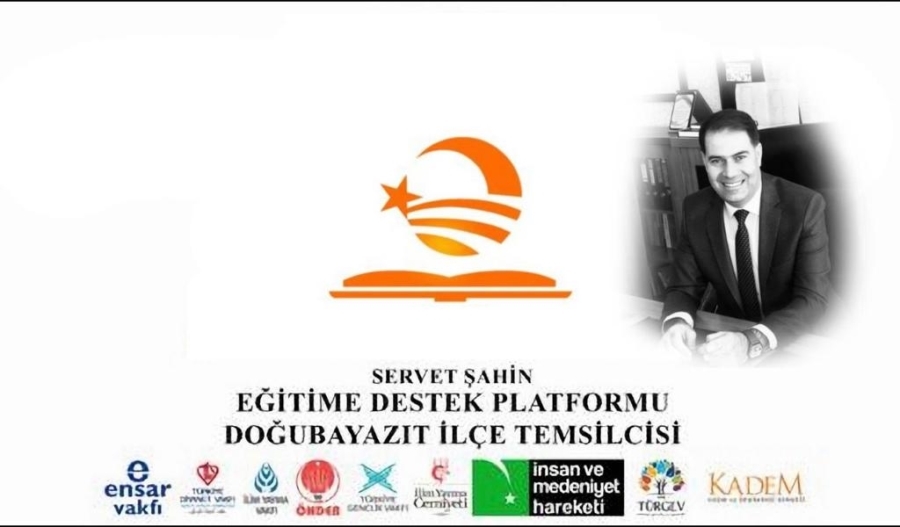 Eğitimci Servet Şahin Hoca Eğitim Destek Platformu Doğubayazıt İlçe Temsilciliğine getirildi