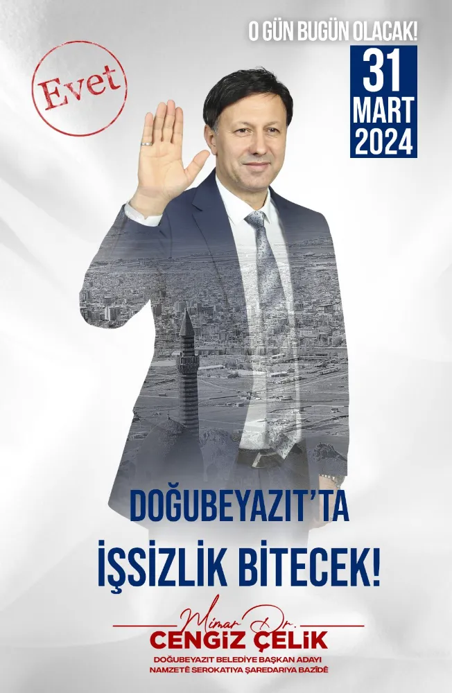 AK PARTİ DOĞUBAYAZIT BELEDİYE BAŞKAN ADAYI DR. CENGİZ ÇELİK PROJELERİNİ AÇIKLIYOR