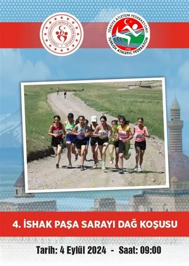 3-4 Eylül 2024 tarihleri arasında Doğubayazıt 4. İshak Paşa Sarayı Dağ Koşusu yarışmaları düzenlenecek
