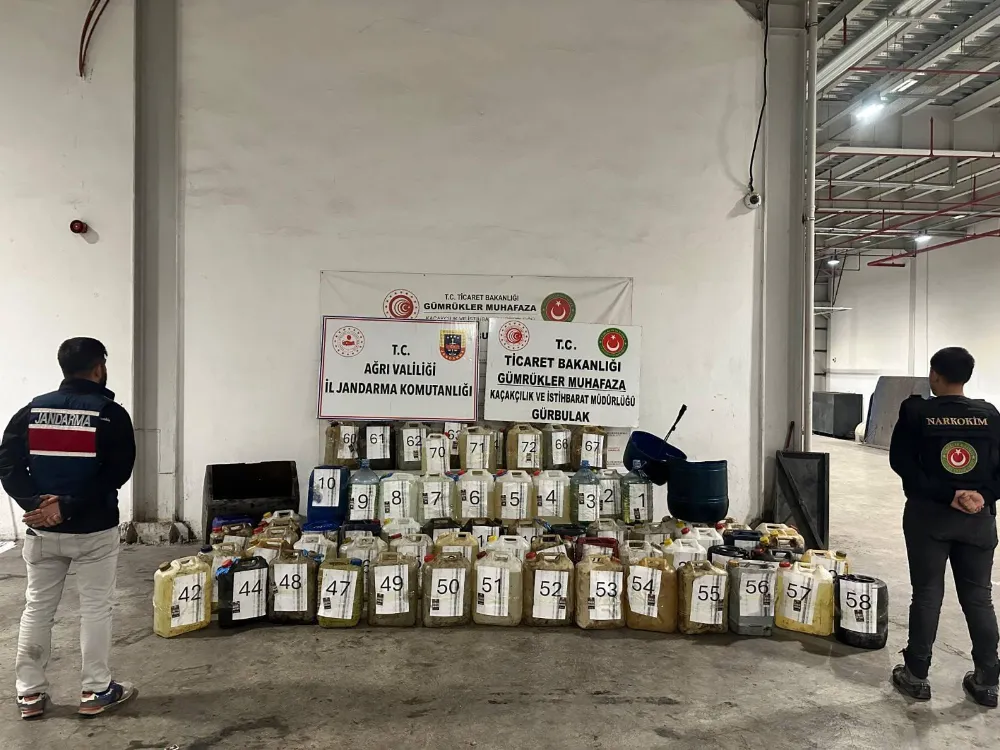 Gürbulak’ta 1 ton sıvı Metamfetamin ele geçirildi