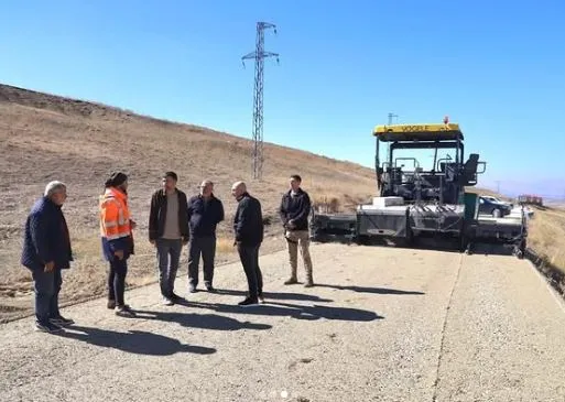 Çetenli-Dağdelen grup yolu 5,3 kilometrelik BSK kapsamında PMT asfalt yol yapım çalışmaları 