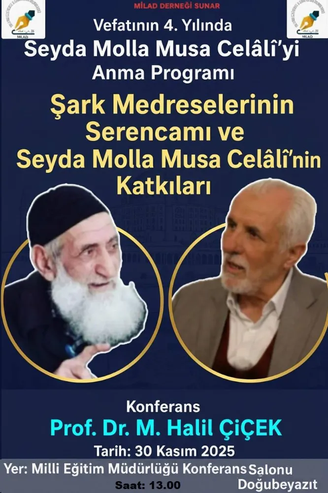 SEYDA MOLLA MUSA CELÂLÎ Vefatının 4. yılında 30 Kasım 2025 Pazar günü anılacak