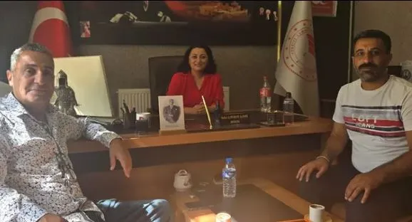Kasım DİMEN İlçe Tarım Müdürü Seher ÇAKMAK SADIK’ı makamında ziyaret etti