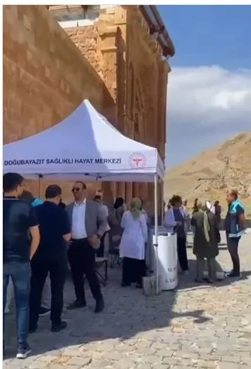  İshak Paşa Sarayında, Doğubayazıt Sağlıklı Hayat Merkezi ekibi tarafından 