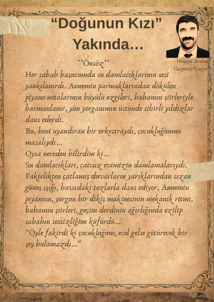 GAZETECİ-YAZAR HÜSEYİN ARSLAN’IN “DOĞUNUN KZI” ADLI KİTABI YAKINDA ÇIKIYOR