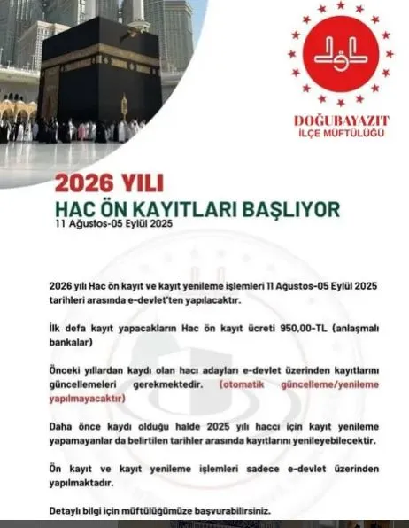 2026 HAC KAYITLARI BAŞLIYOR