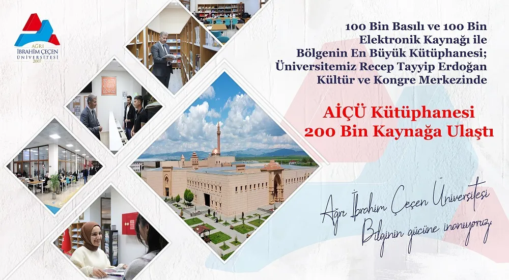 AİÇÜ Kütüphanesi 100 Bin Basılı ve 100 Bin Elektronik Kaynağa Ulaştı