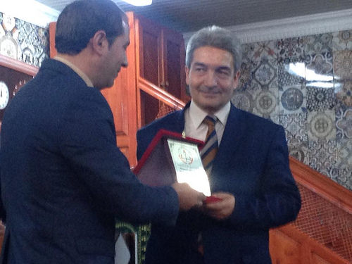 Medine müdafii Fahrettin paşa Anadolu imam Hatip Lisesi ilahiyat fakültesi dekanı Prof.Dr. Şadi ERENi ağırladı